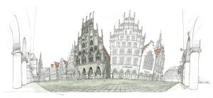 Münster Bild Prinzipalmarkt Skizze