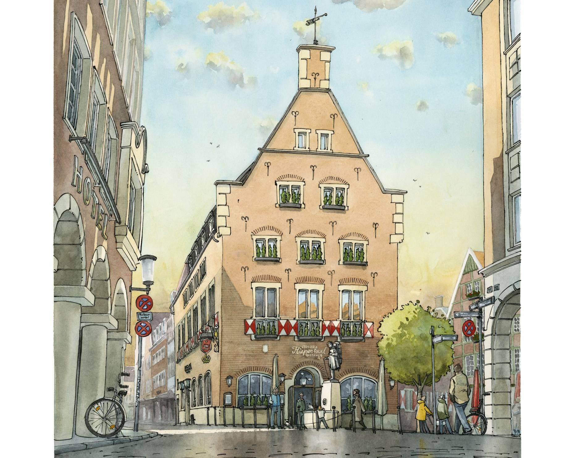 Münster Bild Kiepenkerl Druck Kunstdruck