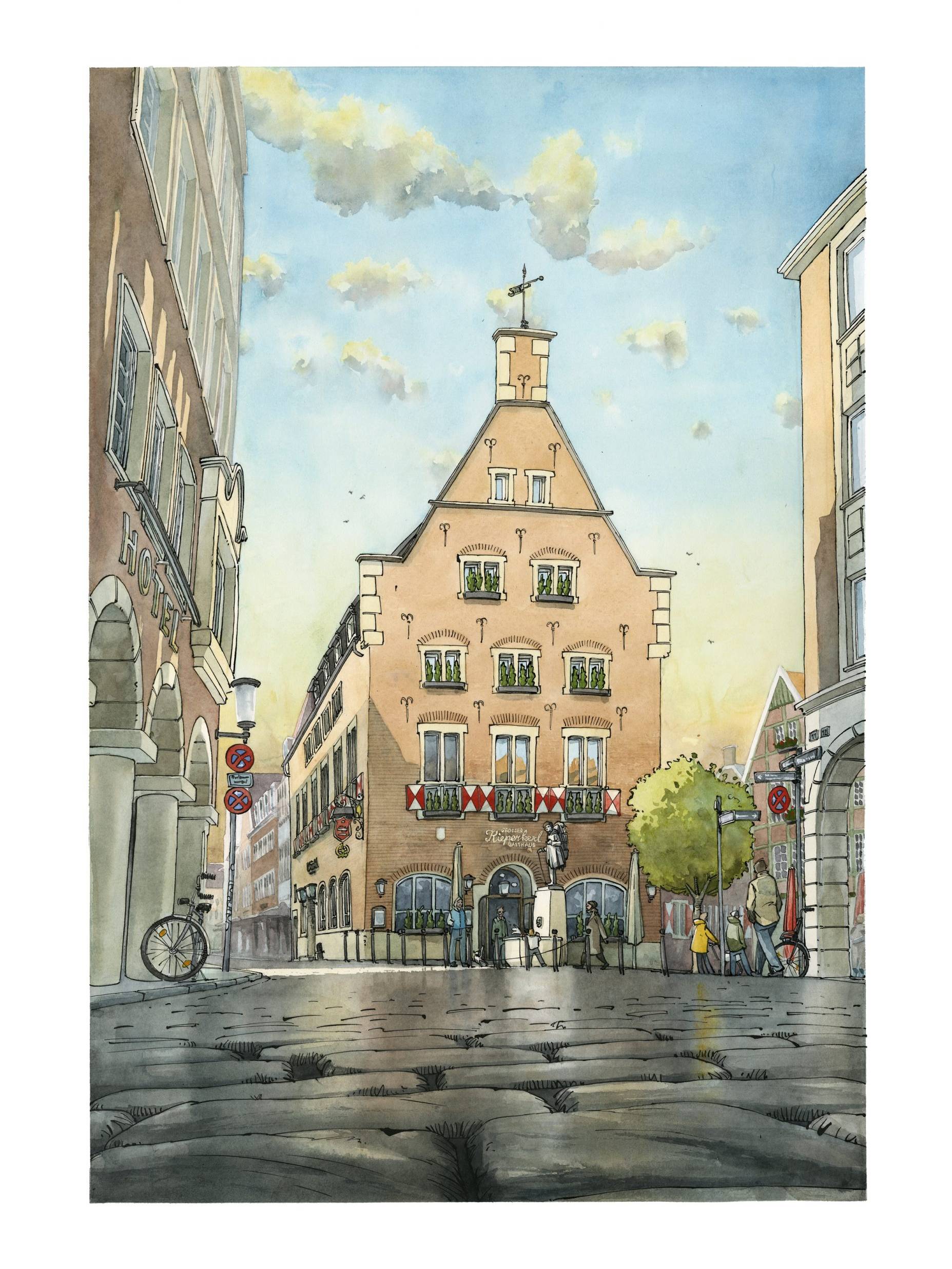 Münster Bild Kiepenkerl Druck Kunstdruck