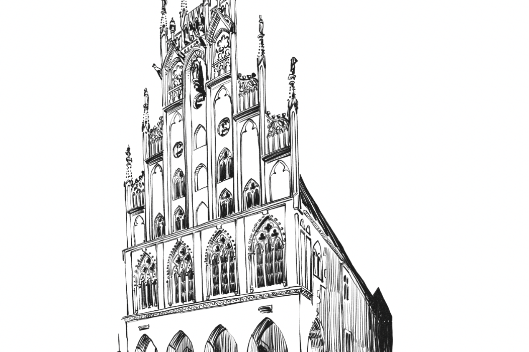 Münster Bild schwarz weiß